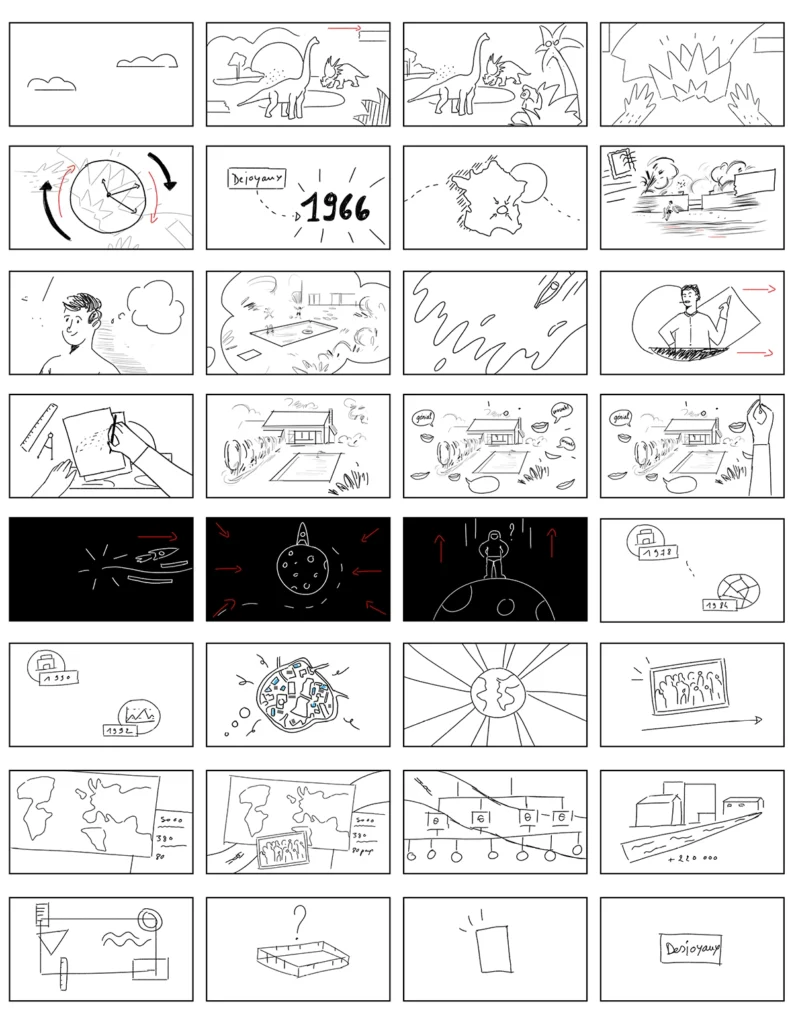 Motion design storyboard mixed media NYC