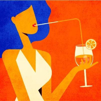 Spritz cocktail 2D animation video