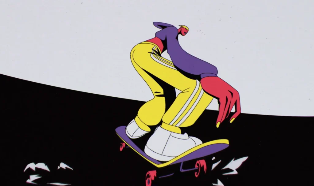 Skateboarding 2D Animation Cel Animation illustration by FEVR Animation Company