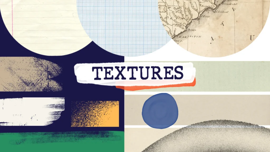 Mixed-Media textures research used to create a motion graphics video by FEVR Motion graphics studio in New York