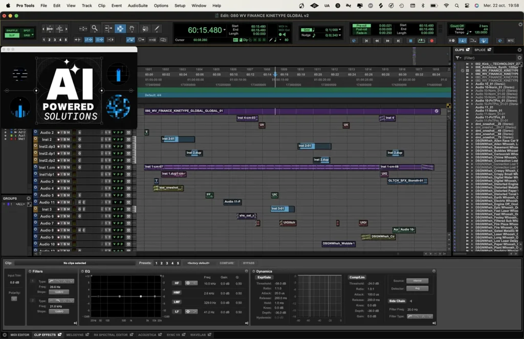 Sound design for motion graphics, video score, soundtrack for animations, explainer video sound